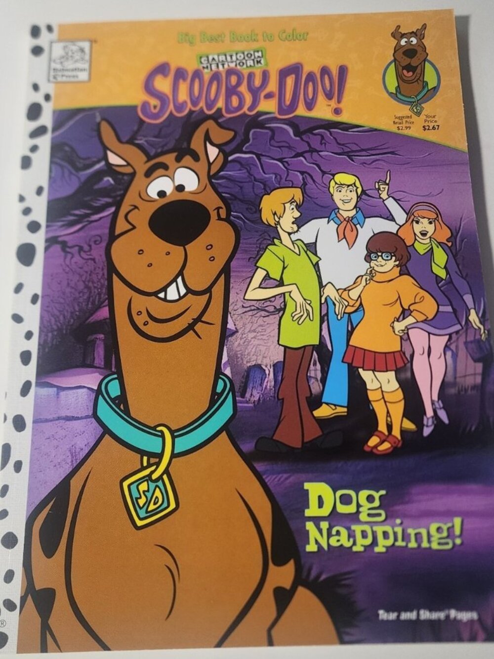 SCOOBY-DOO! Dog Napping! Big Best Book to Color - Dalmatian Press 2002 VTG